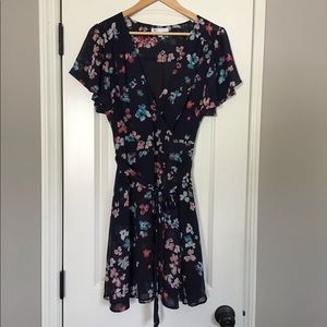 Navy floral dress